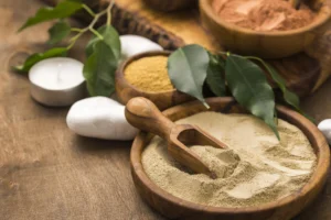 High angle selection fine powders bowls with leaves stones scaled 1 300x200