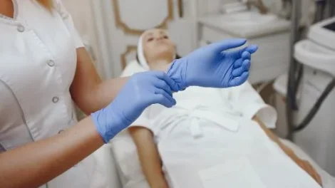 Kobieta w studio kosmetologii na zabiegi 1 jpg 470x264