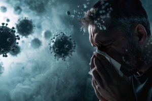 Chory dorosly dmuchajacy sline 300x200