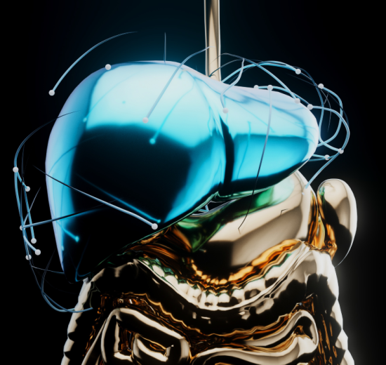 Abstract 3d view liver physiology 550x520