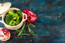 Healthy food composition with elegant style 130x86