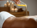 Honey pouring woman s naked back spa salon 74x55