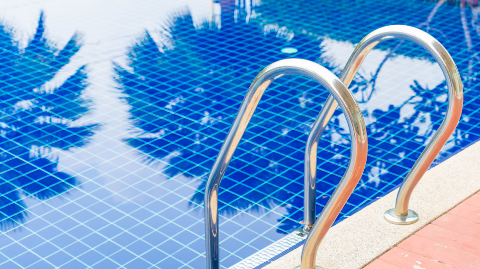 Stair swimming pool beautiful luxury hotel pool resort 990x556