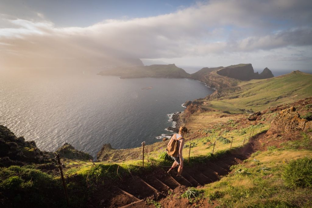 Breathtaking view hills lake fog captured madeira island portugal 1024x684